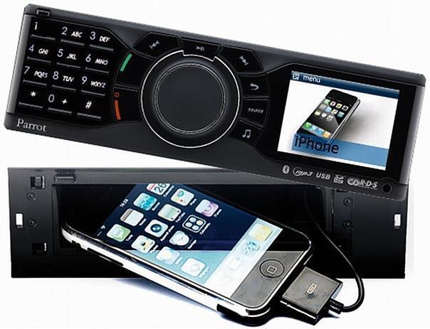 Parrot präsentiert RKi8400: Das Kfz-Stereosystem fürs iPhone[TM]. Foto: Parrot S. A.